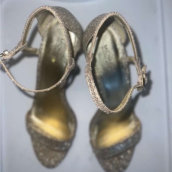 KORS Gold Sparkle Heels - Picture 7 of 10